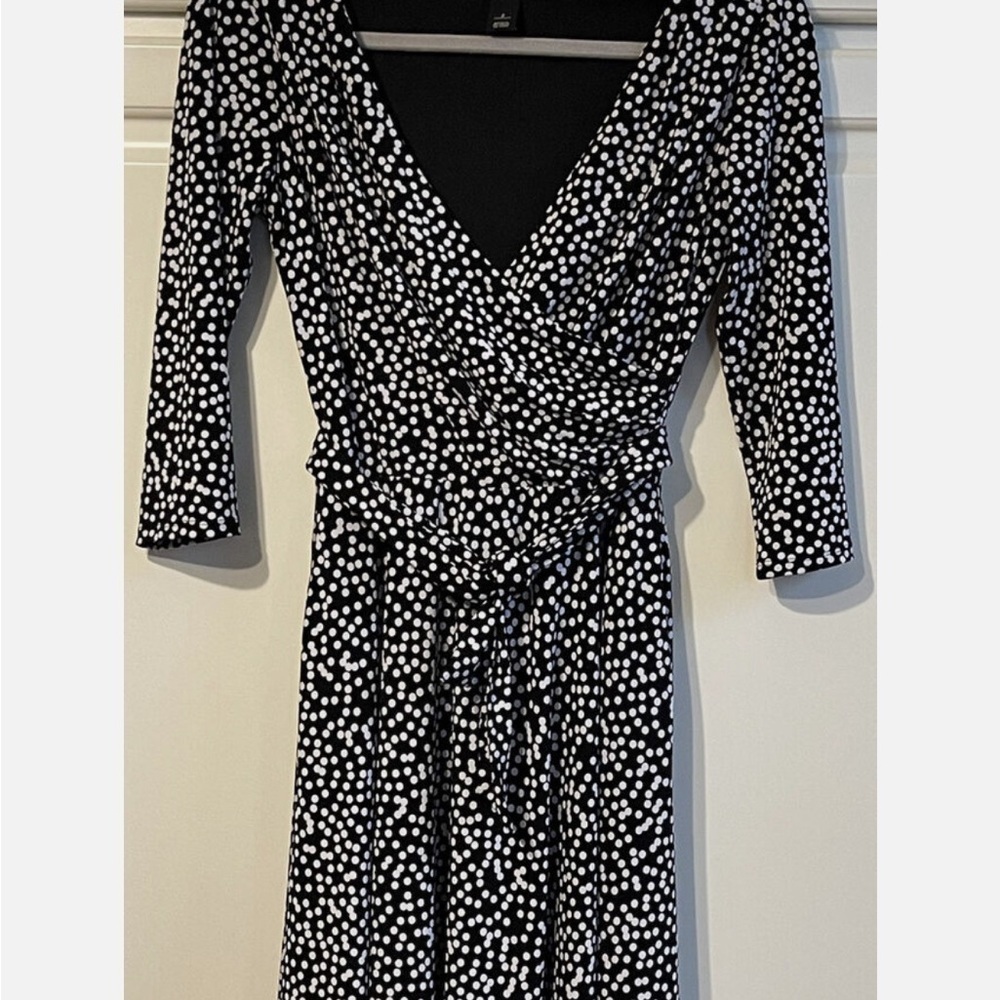 White House Black Market Black Polka Dot Dress